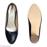 Synthetic block heel pump shoe (Bellies) for women & girls, printed design on slip-on footwear - Indian origin