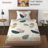 BlueDot floral microfiber single bedsheet & pillow cover, premium quality for summer adult use, pack of 1