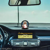 High-quality wooden, matte finish Giftlab Jesus Christian car dashboard idol showpiece figurine decorative for car interior and gifting, double-sided tape pre-installed