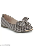 Beige synthetic leather ballerinas by Shezone, elegant slip-on printed footwear for women