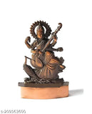 Copper finish Saraswati idol, 12cm, premium decor for home/temple, Indian origin