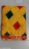 Yellow Georgette Peacock Checks Saree, traditional Indian fashion on display