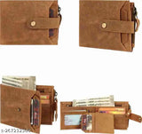 Leather Gents wallet, RFID protected, two-fold design with 8 card slots, solid color. Luxurious men's accessory, genuine leather, perfect for travel