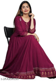 Rayon women's casual anarkali kurta with three-quarter sleeves, printed combo design. Perfect for festive and party wear in various sizes: S, M, L, XL, XXL, XXXL. Indian origin