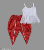 Sleeveless dhoti kurti, traditional Indian clothing for kids aged 1-13 years, vibrant and comfortable
