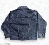 Denim girl jacket D Waa, solid color kids jacket for 6-12 years, size chart included