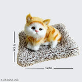Soft, durable ABS cat toy with activated carbon - charming pet figurine for car dashboard & home decor