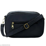 PU women's sling bags combo, solid color design, 2 compartments for essentials, free size, India origin