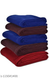 Multi-color fleece single bed Gleece blanket set of 5, ideal for all seasons and mild winter/AC rooms from SAINAM brand