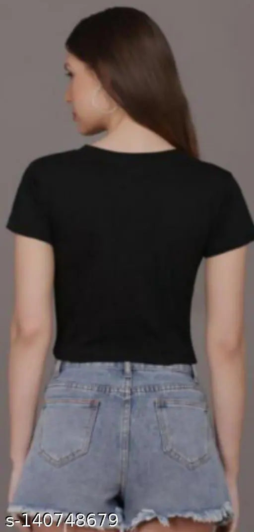 Solid print cotton-blend women's top, vibrant and fashionable for hot weather, short sleeves with printed net design. (Size S, M, L, XL; Made in India)