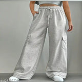 APRIX Women's Cotton Blend Winter/Summer Bootcut Trousers with 6 pockets - Solid color, versatile for casual & formal events