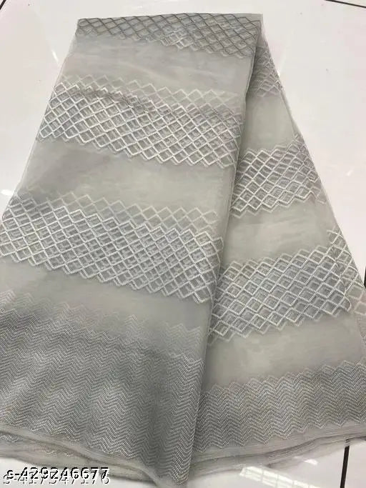 Embroidered net organza saree, single free size, Indian-made beauty