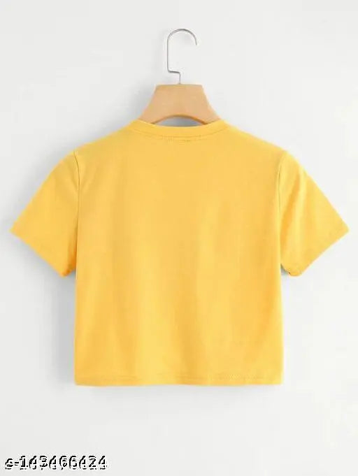 Organza women's short sleeve printed net top, fashionable style from India