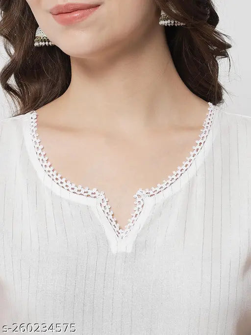 Offwhite Rayon Dupatta Set for Women, Indian ethnic fashion accessory for weddings, festivals, parties. Solid net, sleeveless, with sharara bottomwear. Single size available in XS, S, M, L, XL