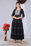 Rayon printed three-quarter sleeve women's kurti from India