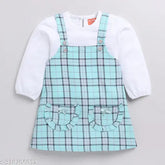 Cotton striped full-sleeves frock, Snuggly Monkey brand, 6-12 months size