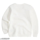 Cotton linen kids sweatshirt with little heart print, comfortable and affordable for ages 9 months to 15 years, on a hanger