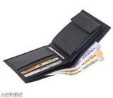Solid-color synthetic leather belt and wallet combo for men, perfect for formal or casual occasions. Two pieces in free size