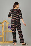Rayon discharge print nightsuit - stylish cotton nightwear for women, available in S-XXXL