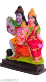 Multicolor polyresin Bholenath Shiva statue, Hindu god figurine for pooja and decorative showpiece - 12 cm tall