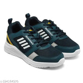 Blue mesh running shoes for boys, ideal for sports activities. Made by Asian brand with comfort insole and textured net pattern." (96 characters)