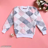 Organic Cotton-Wool blend sweater for kids, solid pattern, long sleeves, eco-friendly and comfortable