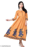 Rayon three-quarter sleeve printed Cheeku kurti for women by KRISHNAENTERP, single size M (bust 38in), India