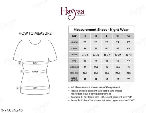 Printed rayon nightwear suit top and pant set, cozy and stylish sleepwear for women and girls with pockets, made in India
