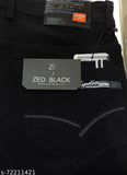 Black denim men's jeans, Zed Black premium quality full stretch, size 28(waist 28in, length 41in), made in India