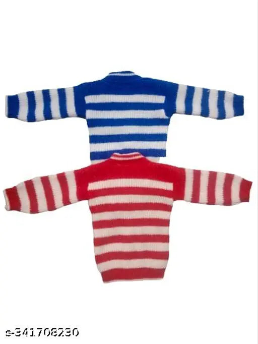 Woolen sweater set for newborn boys & girls, self-design, long sleeves, perfect for winter photoshoots. Made in India