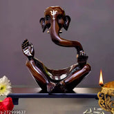 Handcrafted resin Ganesha idol, 15.5 cm x 21 cm x 10.5 cm, for home or office decor, symbolizing joy, wisdom, and prosperity. Indian origin