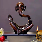 Resin Ganesha Idol, 15.5 cm x 21 cm x 10.5 cm, Indian-crafted religious home decor