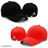 Solid cotton baseball cap, trending modern design, set of 2 for men & women, made in India