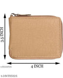 Artificial leather mini men's wallet with 5 card slots, solid canvas design, free size (4cm x 3cm)