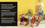 Resin Musical Owl Set of 4 - Realistic, versatile decor for home and gifts (India)