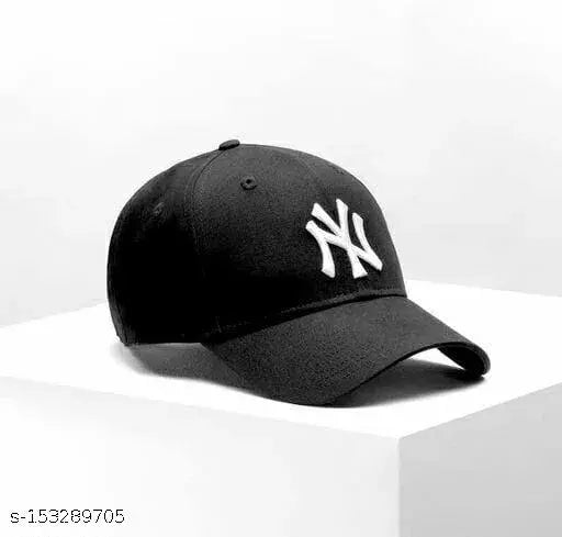 Modern cotton baseball cap in solid color for kids and adults, New York themed, adjustable size, made in India