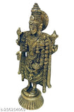 Handcrafted brass Balaji idol, ornate Kuber Handicraft figurine from India