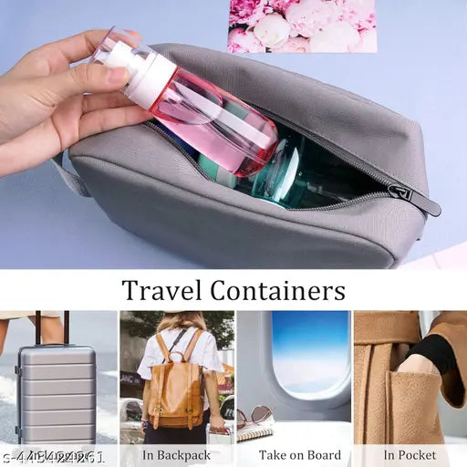 Multicolor, leak-proof travel size 100ml spray bottles for essential oils and cosmetics. Fine mist, reusable, TSA compliant, portable design, multi-use (hair spray, skincare, perfumes)