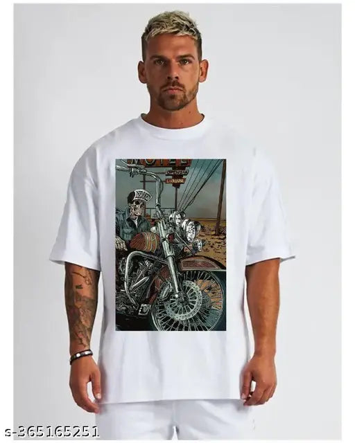 Funky bullet print cotton blend t-shirt, three-quarter sleeves, vibrant design on soft fabric