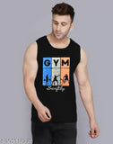 Pure cotton blend gym print sando for men, sleeveless and available in sizes S-XXL, made in India