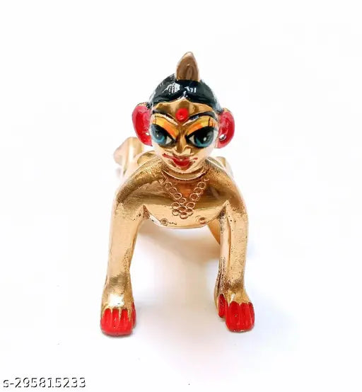 Brass Shree Radha Rani ji God Idol, Approx 130 grams, Indian handcrafted religious artifact