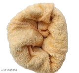 Wool colorblocked leopard print fur pom-pom cap, KANEEKSHI Women's cap (pack of 1), made in India