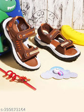 Tan mesh and EVA KATS Kids Printed Casual Fashion Sandals - Ideal for boys, stylish and comfortable with a chu-chu whistle sound
