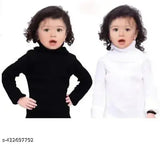 Wool highneck sweater pack for kids (0-7 years), solid pattern and long sleeves