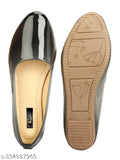 PU slip-on solid ballerina flats by Gillkart, flat bellies for stylish Indian sizes 4 and 5