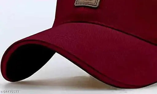 Navy blue & maroon cotton baseball cap combo, self-design pattern, onesize, Indian brand (Ediko)