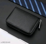 Leather men's wallet, free size (10x11cm), solid design from India