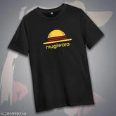 Black cotton T-shirt, Mugiwara Luffy anime graphic print, breathable summer wear for men