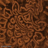 Brown Korean mink double bed blanket by Singodiya Group - soft, embossed, floral print, wash gently