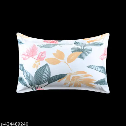 Premium cotton elastic fitted single bedsheet with zipper pillow cover (72 x 48 x 9), ideal for adult use in summer, super soft fabric, long-lasting quality, no color bleeding or allergies. Made in India